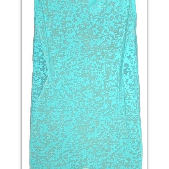 Rampage Women’s I Love Cali Tank Top XL Turquoise With Fringe Semi-Sheer Summer - Picture 8 of 11